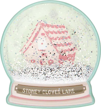 Stoney Clover Lane Falling Glitter Snow Globe Patch In Blue