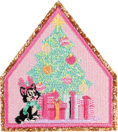 Stoney Clover Lane Figaro Holiday Patch In Pink