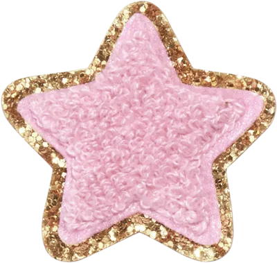 Stoney Clover Lane Flamingo Glitter Varsity Star Patch In Pink