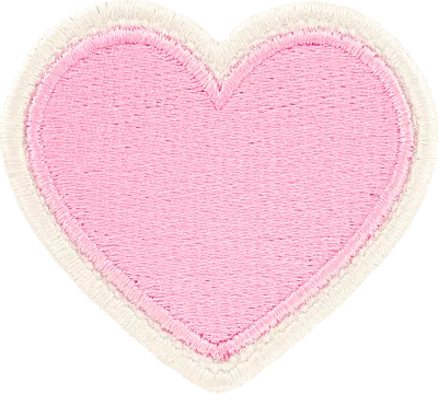 Stoney Clover Lane Flamingo Rolled Embroidery Heart Patch In Black