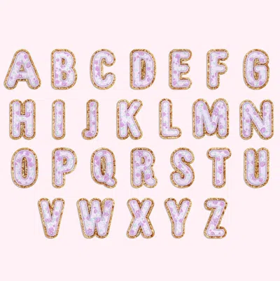 Stoney Clover Lane Floral Glitter Letter Patch