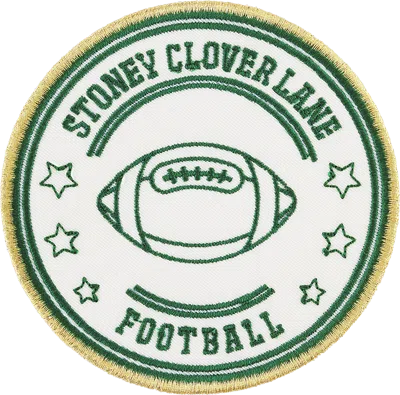 Stoney Clover Lane Football Crest Patch In Green