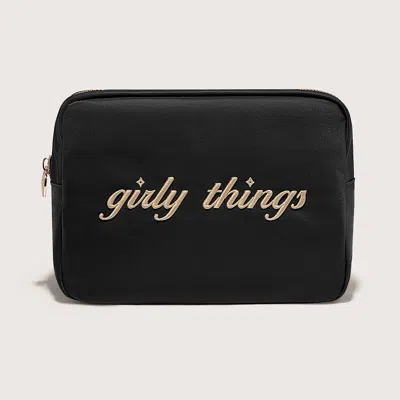 Stoney Clover Lane Girly Things Embroidered Large Pouch