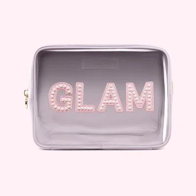 Stoney Clover Lane Glam Clear Front Large Pouch In Gray
