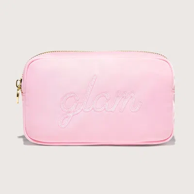 Stoney Clover Lane Glam Embroidered Small Pouch In Pink