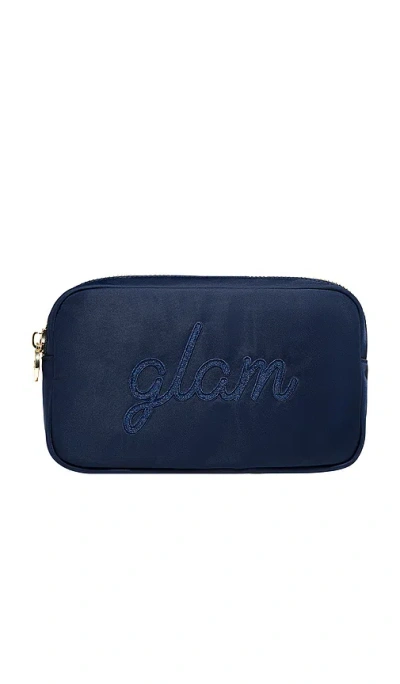Stoney Clover Lane Glam Embroidered Small Pouch In Navy