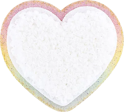 Stoney Clover Lane Glitter Rainbow Heart Patch In Multi