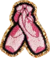 Stoney Clover Lane Glitter Varsity Ballet Slippers Patch