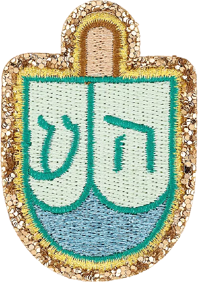 Stoney Clover Lane Glitter Varsity Dreidel Patch In Multi