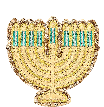 Stoney Clover Lane Glitter Varsity Menorah Patch