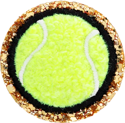 Stoney Clover Lane Glitter Varsity Tennis Ball Patch In Multi
