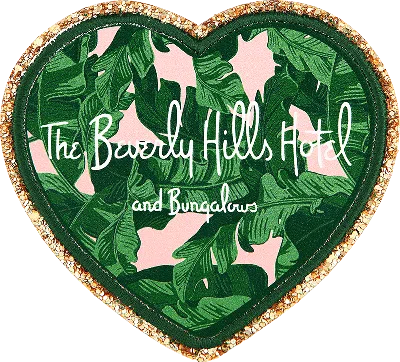 Stoney Clover Lane Glitter Varsity The Beverly Hills Hotel Heart Patch In Green
