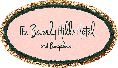 Stoney Clover Lane Glitter Varsity The Beverly Hills Hotel Logo Patch In Pink