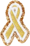 Stoney Clover Lane Gold Cancer Ribbon Patch