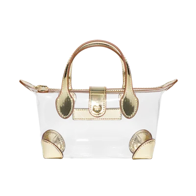 Stoney Clover Lane Gold Clear Pouchette Crossbody Bag