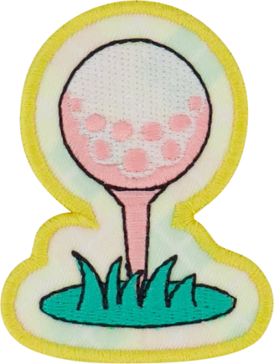 Stoney Clover Lane Golf Ball On Tee Patch In Multi