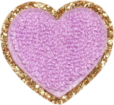 Stoney Clover Lane Grape Glitter Varsity Heart Patch In Pink