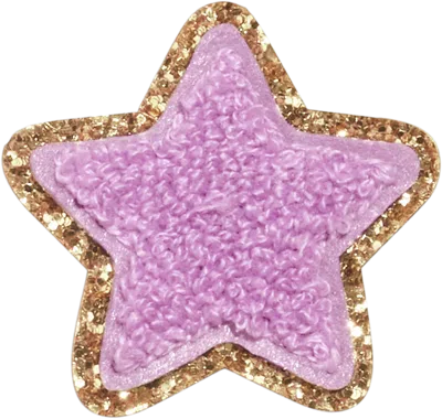 Stoney Clover Lane Grape Glitter Varsity Star Patch In Pink