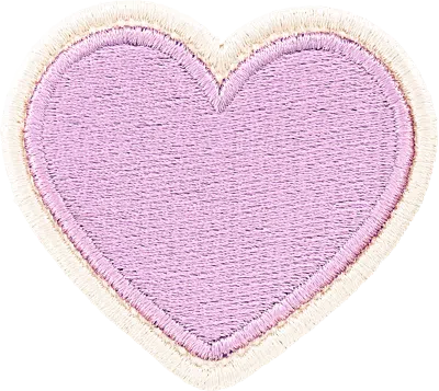 Stoney Clover Lane Grape Rolled Embroidery Heart Patch In Black