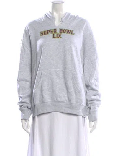 Pre-owned Stoney Clover Lane Graphic Print Crew Neck Hoodie In Gray