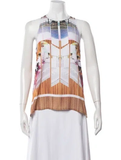Pre-owned Stoney Clover Lane Graphic Print Crew Neck Top In Multicolor