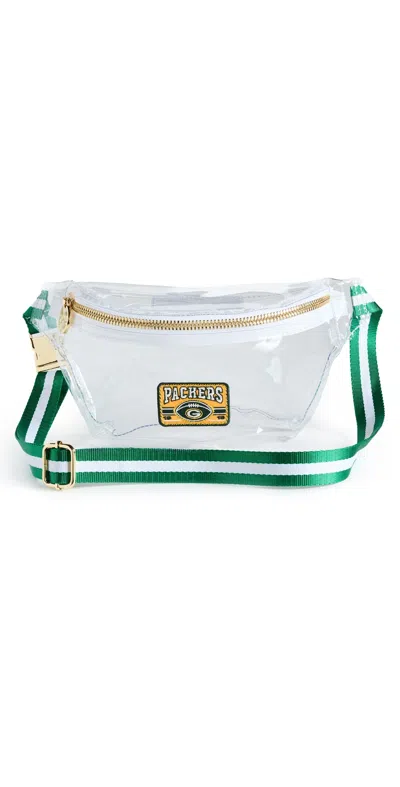 Stoney Clover Lane Green Bay Packers Clear Fanny Pack Green/white