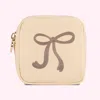 Stoney Clover Lane Hand Embroidered Bow Mini Pouch