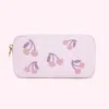 Stoney Clover Lane Hand Embroidered Cherries Small Pouch