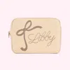 Stoney Clover Lane Hand Embroidered Custom Bow Large Pouch