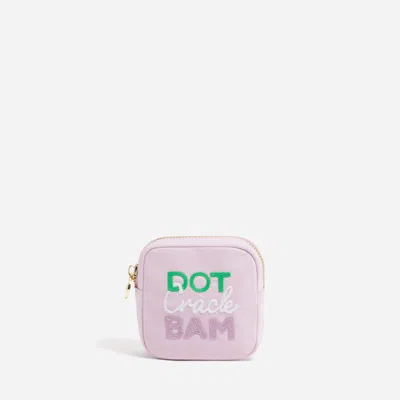 Stoney Clover Lane Hand Embroidered Dot Crack Bam Mini Pouch