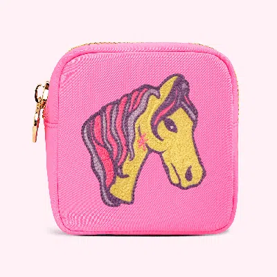 Stoney Clover Lane Hand Embroidered Horse Mini Pouch