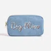 Stoney Clover Lane Hand Embroidered Pet Mom Denim Small Pouch