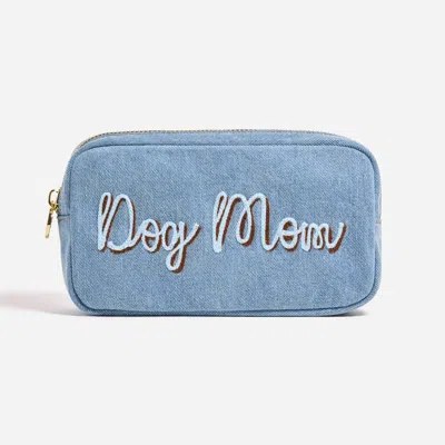 Stoney Clover Lane Hand Embroidered Pet Mom Denim Small Pouch