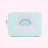 Stoney Clover Lane Hand Embroidered Rainbow Large Pouch