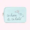 Stoney Clover Lane Hand Embroidered To Have & To Hold Large Pouch