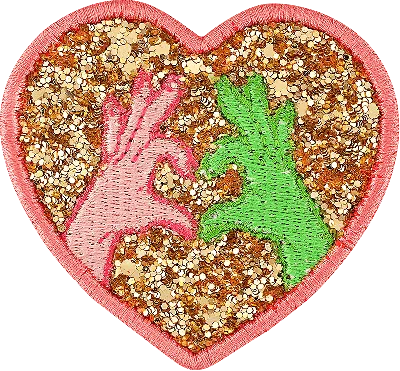 Stoney Clover Lane Hands Heart Patch In Multi