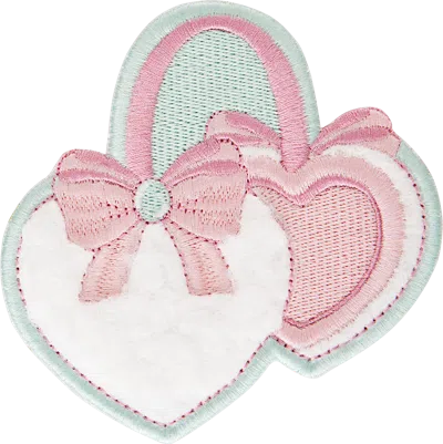 Stoney Clover Lane Heart Earmuffs Patch In Pink