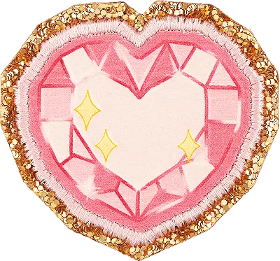 Stoney Clover Lane Heart Gem Patch In Pink