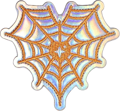 Stoney Clover Lane Heart Spider Web Patch In Brown