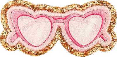 Stoney Clover Lane Heart Sunglasses Patch In Pink