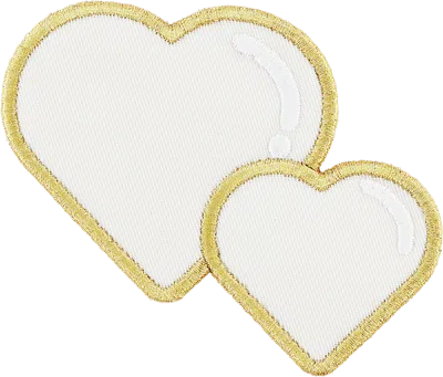 Stoney Clover Lane Hearts Patch In White