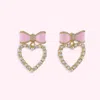 Stoney Clover Lane Hey Maeve Bow Heart Earrings