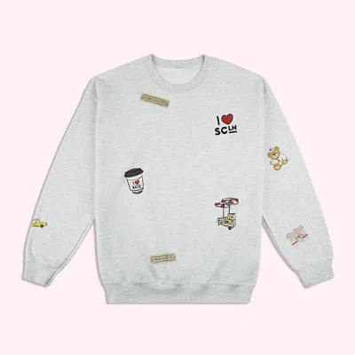 Stoney Clover Lane I Heart Scl Grey Sweatshirt In Brown