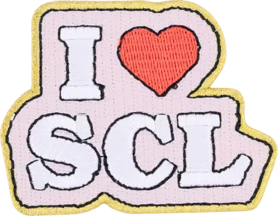 Stoney Clover Lane I Heart Scl Patch In Burgundy