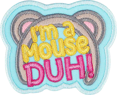 Stoney Clover Lane "i'm A Mouse Duh!" Patch In Purple