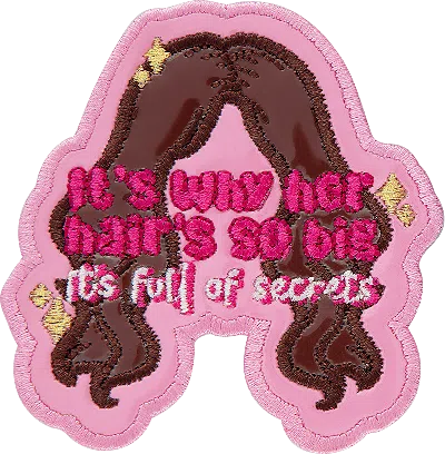 Stoney Clover Lane "it's Why Her Hair's So Big" Patch In Pattern