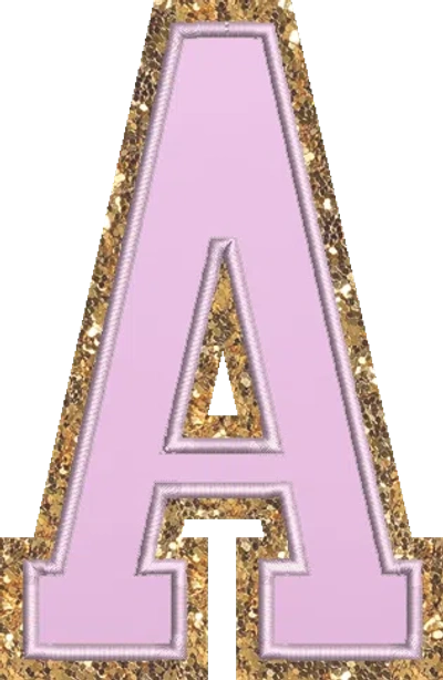 Stoney Clover Lane Jumbo Grape Glitter Varsity Letter Patch In Pink