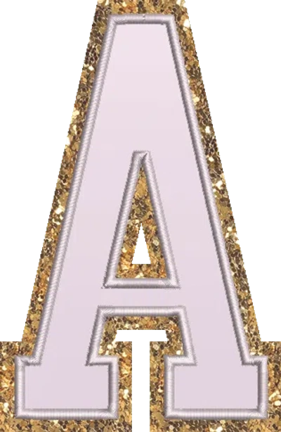 Stoney Clover Lane Jumbo Lilac Glitter Varsity Letter Patch In Neutral