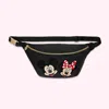 Stoney Clover Lane Jumbo Noir Fanny Pack With Medium Disney Mickey & Minnie Patch