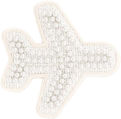 Stoney Clover Lane Jumbo Pearl Airplane Patch In White